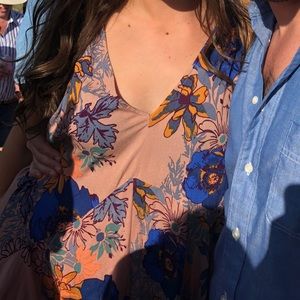 Free people blush pink floral tunic dress